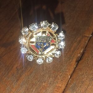 Vintage Knights of Columbus Rhinestone Lapel Hat Pin